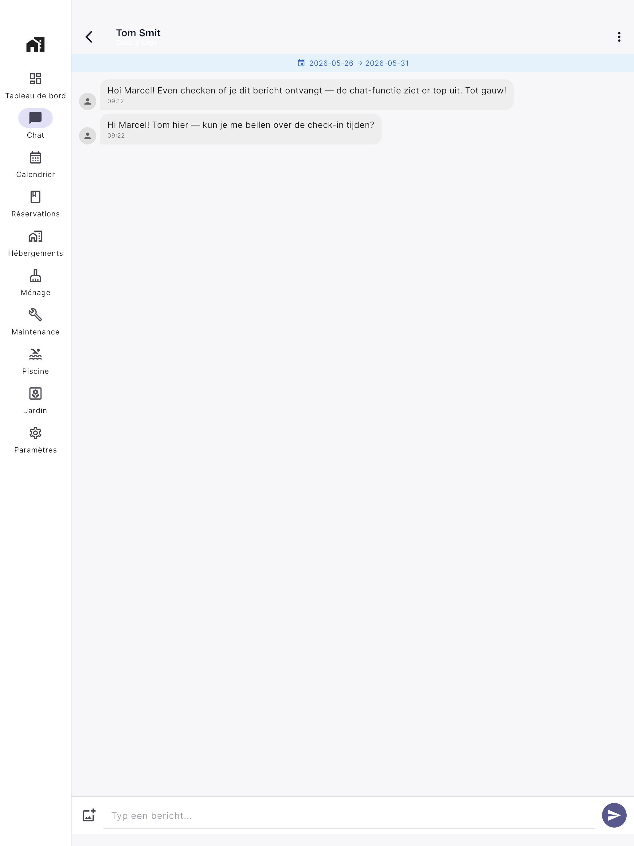Chat with guest